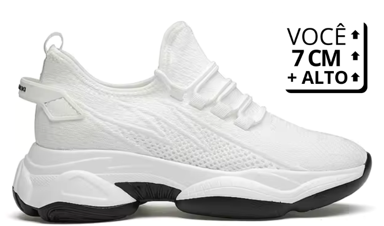 Tênis Casual Gravix - Aumenta Altura 7cm - 'White'