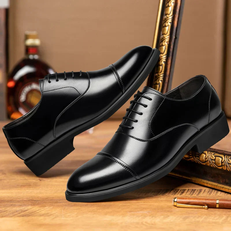 Sapato Social Luxalt - Aumenta Altura 6cm 'Black'
