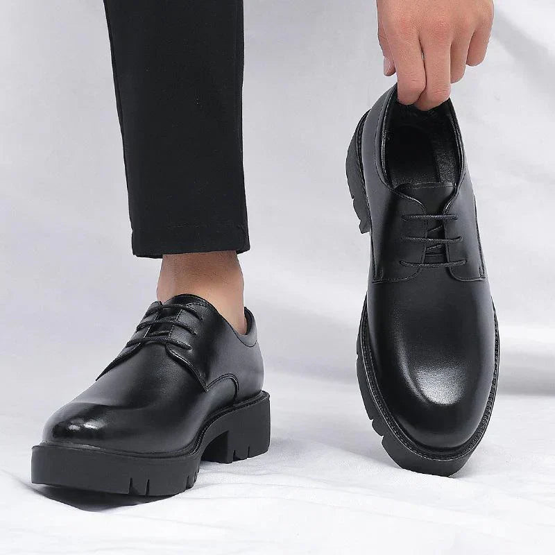Sapato Social Elevato - Aumenta Altura 9cm -'Black'