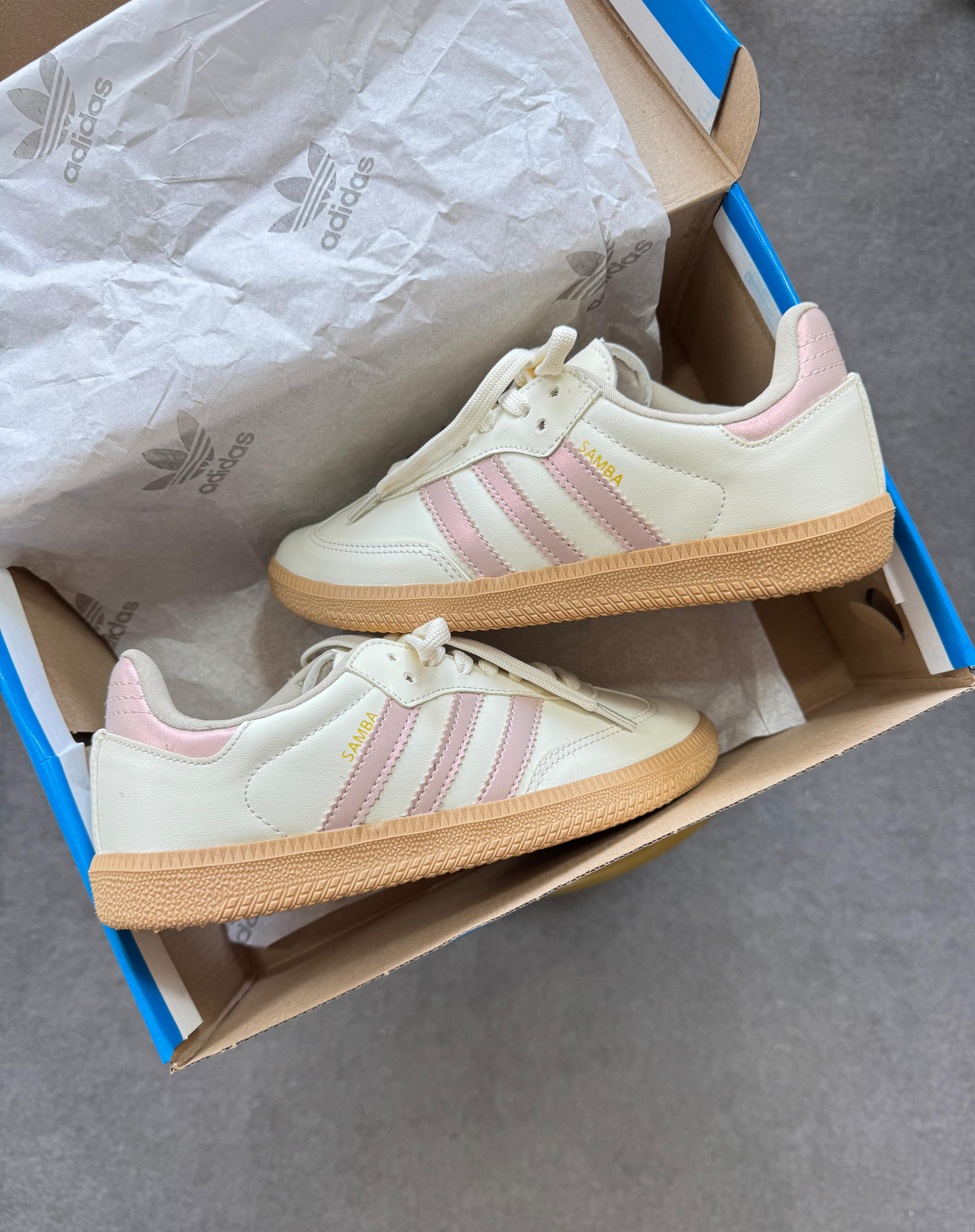 ADIDAS SAMBA branco/rosa